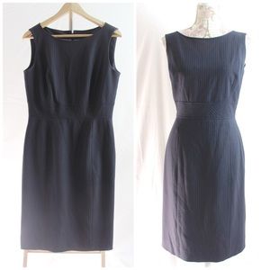 Navy Pinstripe Sheath by Tahari ASL Lined Size 6